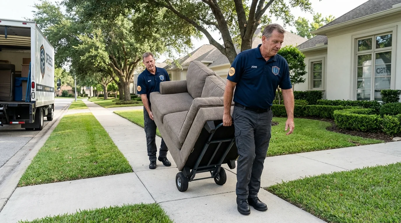Local residential moving crew loading furniture in Aberdeen Proving Ground, MD
